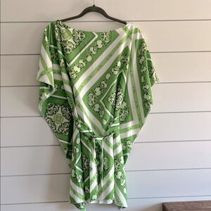 Vatchio Italian Dress in Green and White NEW